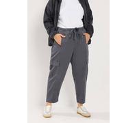 Yours Women's Tapered Cargo Trousers in Charcoal | Size: 14