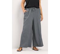 Yours Women's Texture Wide Leg Trousers in Grey | Size: 20S