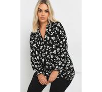 Yours Women's Textured Blouse in Black | Size: 18 Yours Black 18