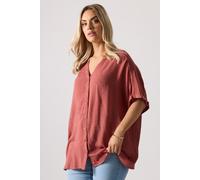 Yours Curve Rust Textured Dobby Blouse - Women's - Plus Size Curve