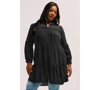 Tiered Lace Shirt Yours Black 18