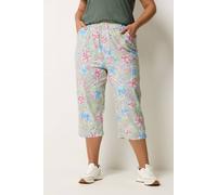 Yours Women's Tropical Cropped Trousers in Light Green | Size: 14 Yours Light Green 14