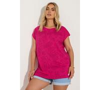 Yours Curve Tropical Fruit Print T-Shirt - Women's - Plus Size Curve Pink