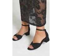 Yours - Twist Block Heels In Wide E & Extra Wide Eee Fit - Women's