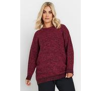 Yours Curve Red Twist Knit Jumper - Women's - Plus Size Curve