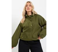 Yours Women's Utility Cotton Jacket in Light Khaki | Size: 10