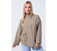 Yours Women's Utility Jacket in Taupe | Size: 18