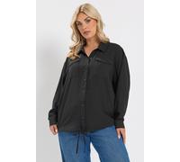 Yours Women's Utility Long Sleeve Shirt in Black | Size: 14