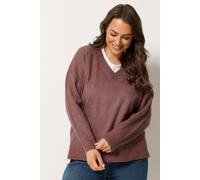 Yours Women's V-Neck Soft Touch Jumper in Dark Pink | Size: 26/28