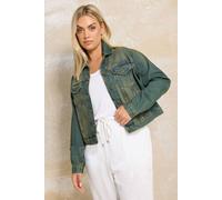 Yours Women's Washed Denim Jacket in Blue | Size: 20