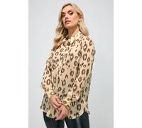 Yours Women's Watercolour Animal Shirt in Natural | Size: 20 Yours Natural 20