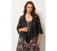 Yours Curve Waterfall Cardigan - Women's - Plus Size Curve Black