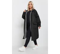 Yours Women's Waterproof Fleece Lined Robe in Black | Size: 14-18 Yours Black 14-18