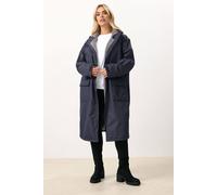 Yours Curve Blue Waterproof Fleece Lined Changing Robe - Women's - Plus Size Curve