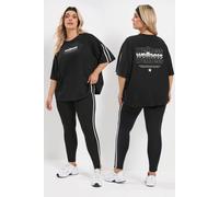 Yours Women's 'Wellness' Short Sleeve T-Shirt in Black | Size: 14