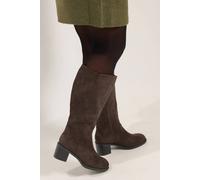 Yours Women's Western Boots In Extra Wide EEE Fit in Dark Brown | Size: 4EEE