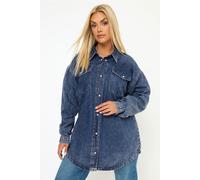 Yours Women's Western Denim Shirt in Blue | Size: 20 Yours Blue 20