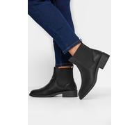 Yours - Faux Leather Elasticated Chelsea Boots In Wide E Fit & Extra Wide Eee Fit - Women's