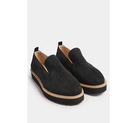 Wide & Extra Wide Fit Loafers Yours Black 7EEE