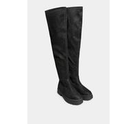 Wide & Extra Wide Over The Knee Boots Yours Black 6E