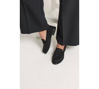 Yours Women's Wide Fit Loafers in Black | Size: 8E
