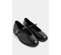 Yours Women's Wide Fit Mary Janes Shoe in Black | Size: 4E