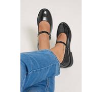 Yours - Buckle Detail Mary Jane in Wide E Fit - Women's Black