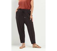 Yours Women's Wide Leg Seam Joggers in Chocolate | Size: 16