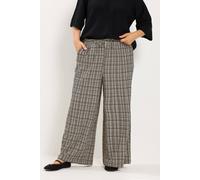 Yours Women's Wide Leg Texture Trousers in Black | Size: 20R Yours Black 20R