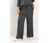 Yours Women's Wide Leg Trousers in Charcoal | Size: 20S