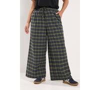 Yours Women's Wide Leg Woven Trousers in Green | Size: 12R