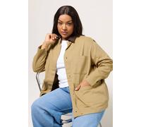 Yours Women's Woven Carpenter Jacket in Stone | Size: 20 Yours Stone 20