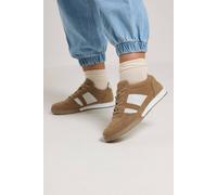 Yours Women's Zig Zag Detail Trainers in a Wide E Fit in Brown | Size: 8E