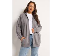 Yours Women's Zip Through Hoodie in Grey | Size: 30/32