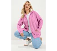 Yours Women's Zip Through Raglan Hoodie in Pink | Size: 20 Yours Pink 20