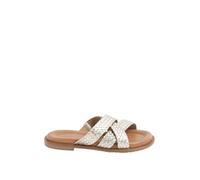 Yours - Woven Cross Strap Footbed Sandals In Wide E Fit - Women's