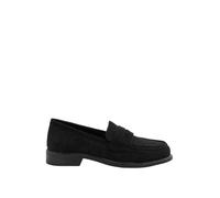 Yours - Woven Embossed Loafers in Wide E Fit - Women's Black