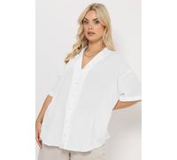 Yours Women's Woven Linen Shirt in White | Size: 18 Yours White 18