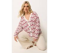 Yours Women's Zig Zag Pointelle Cardigan | Size: 14-16 Yours Multicolor 14-16