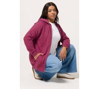 Yours Curve Burgundy Zip Through Hoodie - Women's - Plus Size Curve