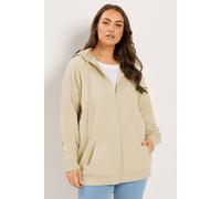 Yours Women's Zip Through Raglan Hoodie in Pale Green | Size: 22/24