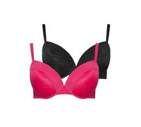 Yourset 2 Pack Curve Black & Burnout Stripe T-Shirt Bras - Women's - Plus Size Curve