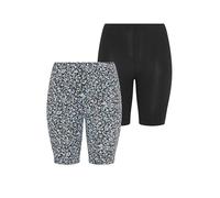 Yourset 2 Pack Curve Black Ditsy Floral Cycling Shorts - Women's - Plus Size Curve