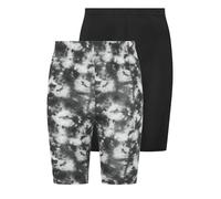 Yourset 2 Pack Curve Black Tie Dye Cycling Shorts - Women's - Plus Size Curve