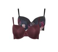 Yourset 2 Pack Curve Blue Floral Print T-Shirt Bras - Women's - Plus Size Curve