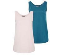 Yourset 2 Pack Curve Teal Blue & Pink Core Vest Tops - Women's - Plus Size Curve