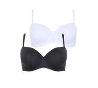 Yourset 2 Pack Curve White & Black Moulded Underwired T-Shirt Bras - Women's - Plus Size Curve