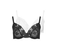 Yourset 2 Pack Curve & White Embroidered Non Padded Underwired Bras - Women's - Plus Size Curve