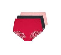 Yourset 3 Pack Curve & Black Lace Back High Waisted Knickers - Women's - Plus Size Curve