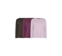 Yourset 3 Pack Curve Brown & Cream Long Sleeve T-Shirts - Women's - Plus Size Curve